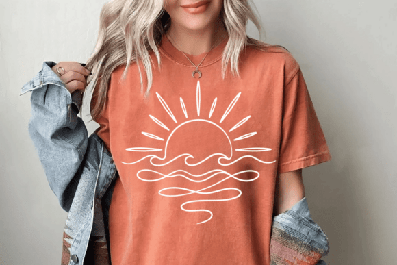 Download Boho Ocean Sun Tee, Nature Graphic Shirt - Ocean Collection