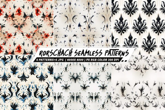 Download Rorschach 6 Seamless Patterns - Rorschach Collection