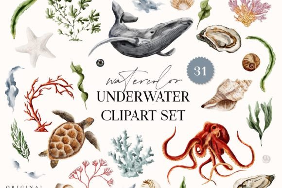 Download Underwater Watercolor Clipart Ocean Sea - Premium Resources